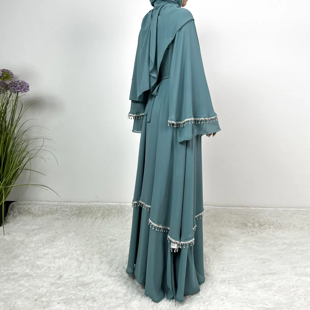 

Ramadan Abaya Dress 2pcs Dubai Saudi Arabia Turkey Islam Muslim Modest Dress Chain Clothes For Women Kebaya Robe Femme Musulmane