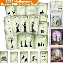 2024 Halloween Witch Collection Clear Stamps Cutting Die for DIY Scrapbook Handcraft Gift Card New Stamp Craft Template Supplie