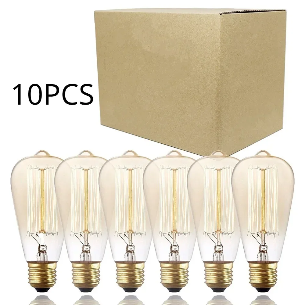 

Custom 10 Pack E26 E27 ST64 Retro Edison Table Lamp 40W Antique Light Bulb Power Vintage Edison Bulb ST64