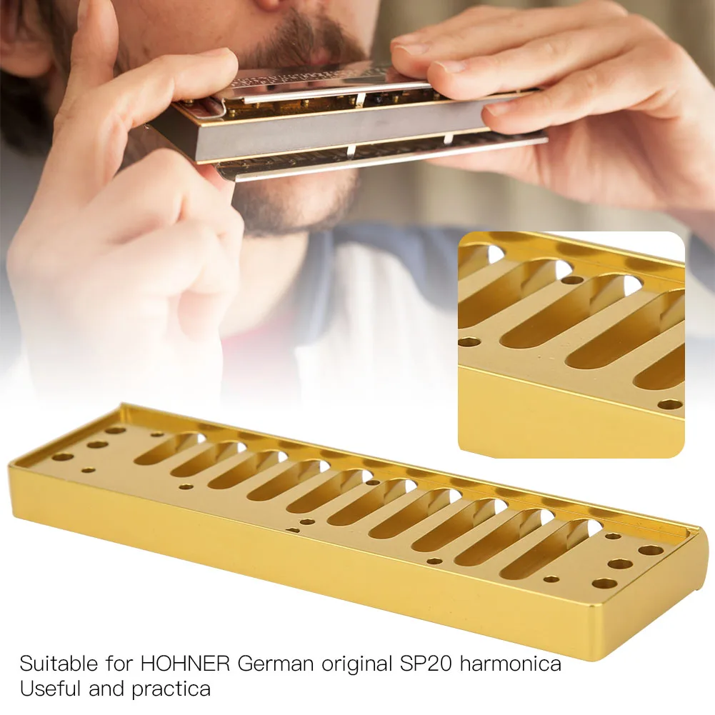 

Harmonica Comb 10‑Hole Blues Harp Comb Part for HOHNER SP20 Aluminum Alloy Harmonica Accessory