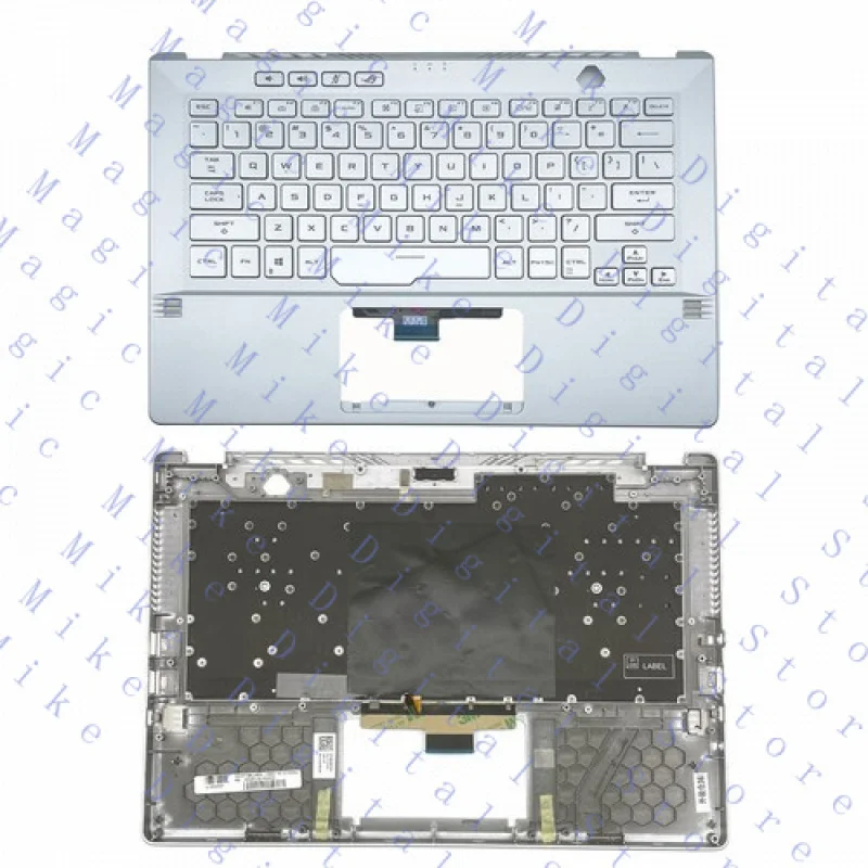 

UU New For Asus GA401Q GA401 GA401I GA401U 14in Palmrest Backlit Keyboard Silver US