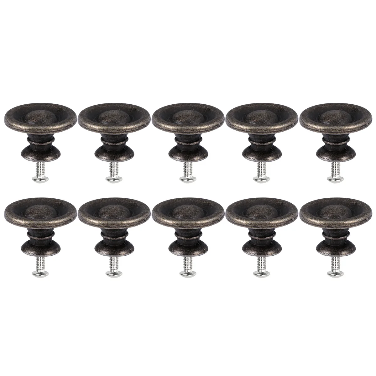 

10Pcs Cupboard Alloy Knobs Retro Round Drawer Pull Handle for Dresser Cabinet Door Furniture Modernization Chic Home Accessory