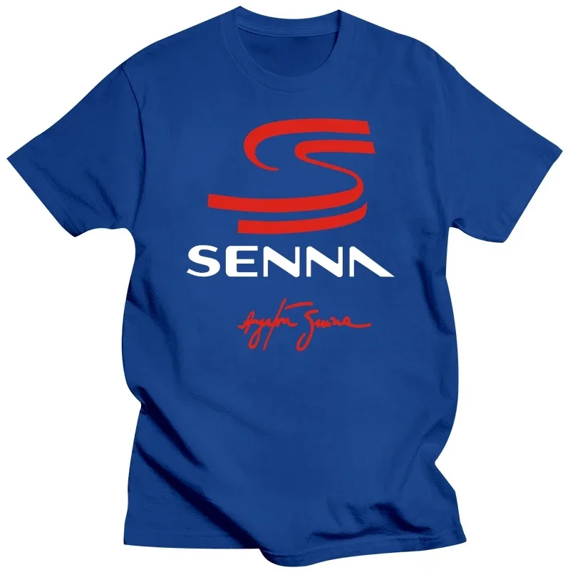 Fashion Summer Style Ayrton Senna Brazilian Car Racer Legend Men's Grey T Shirt Tee shirt Fashion sbz4329 Male fashion Hot Sale