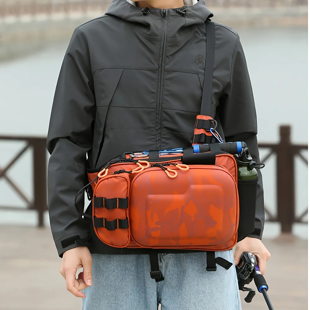 Multifunctional Storage Bag with Multiple Pockets Adjustable Fishing Gear Organizer Travel Essentials Outdoor Accessories