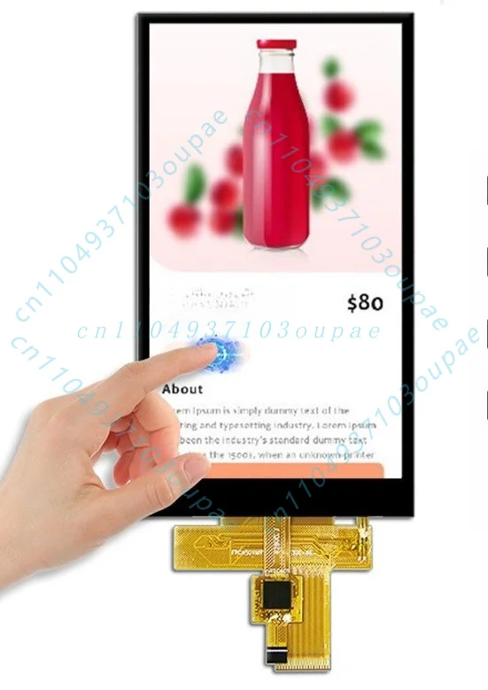 4.5 Inch IPS TFT LCD Module Capacitive Touch Screen Full Viewing Angle MIPI Interface 480*854 Resolution Display Panel