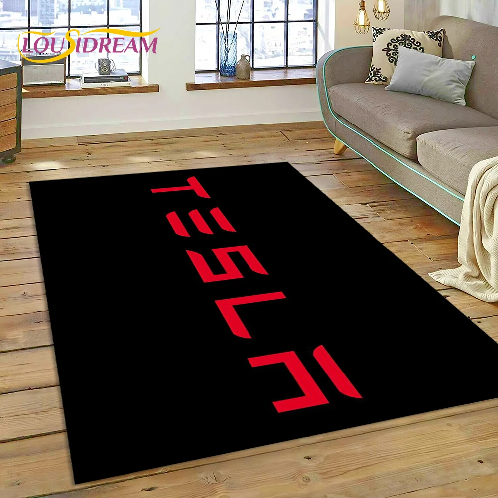 Commercial Printing Logo - 3D Printing Tesla Car Logo Carpet