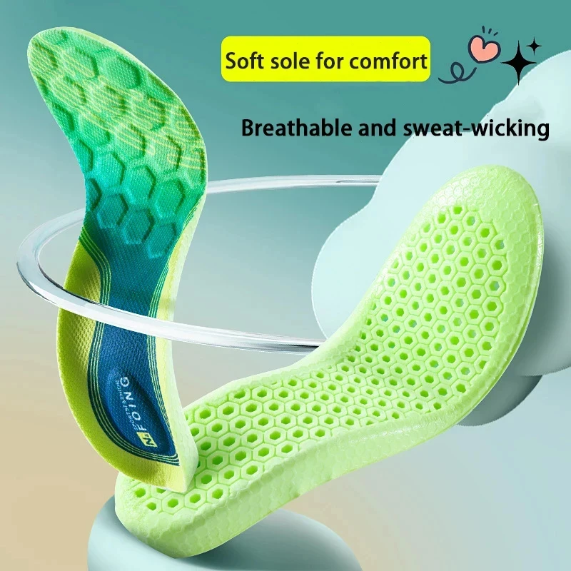 1 Paar stoßdämpfende Einlegesohlen, orthopädische Einlegesohle für Füße, weiche, rutschfeste Sport-Schuheinlagen, Plantarfasziitis-Linderung, Schuheinlagen