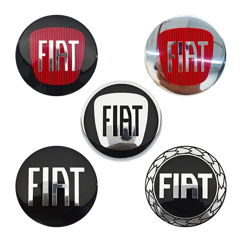 4pcs 56mm 60mm 65mm Car Wheel Center Emblem Hub Caps Stickers For Fiat 500 Punto Abarth Stilo Palio Bravo Doblo Aegea Strada