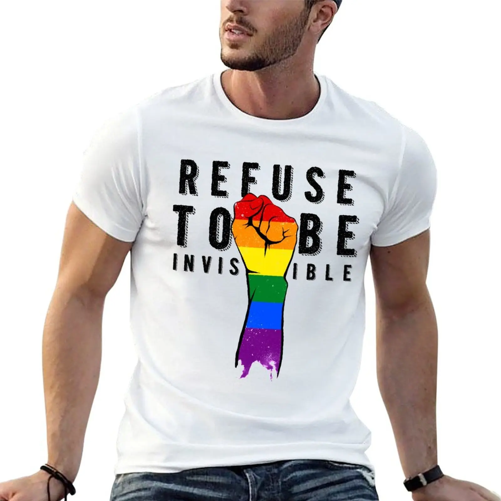 Refuse To Be Invisible T-Shirt Long Lasting Casual T-Shirt