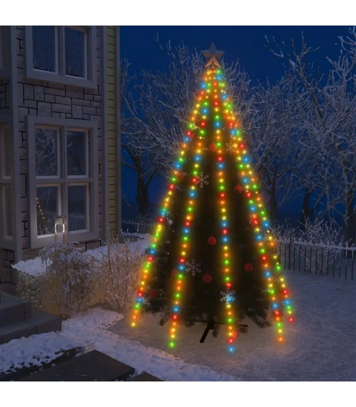 Hoses and garlands of lights network of Christmas tree lights 400 colored LEDs 400 cm