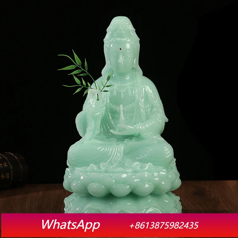 

LTT Seated Lotus Nanhai Guanyin Bodhisattva Buddha Statue Living Room Home Devotion Guanyin Statue Ornament