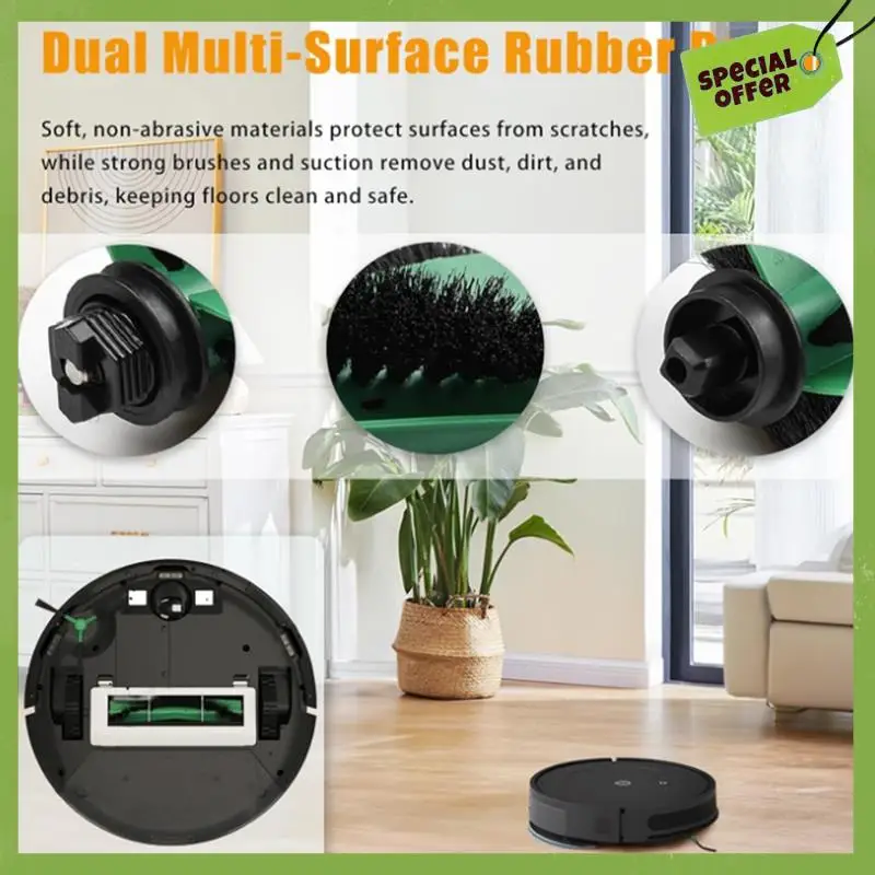 ABGP-For Irobot Roomba 2 Q0520 ملحقات المكنسة الكهربائية الأساسية الأسطوانة الجانب فرشاة تصفية ممسحة وسادة كيس لجميع الغبار