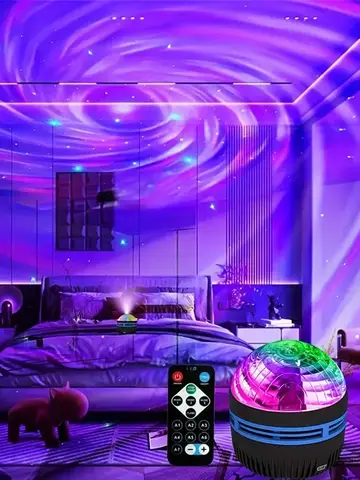 LED Galaxy Projector Light Multi-color Remote Control for Bedroom Decoration Christmas Star Projector Night Light New Year Gift