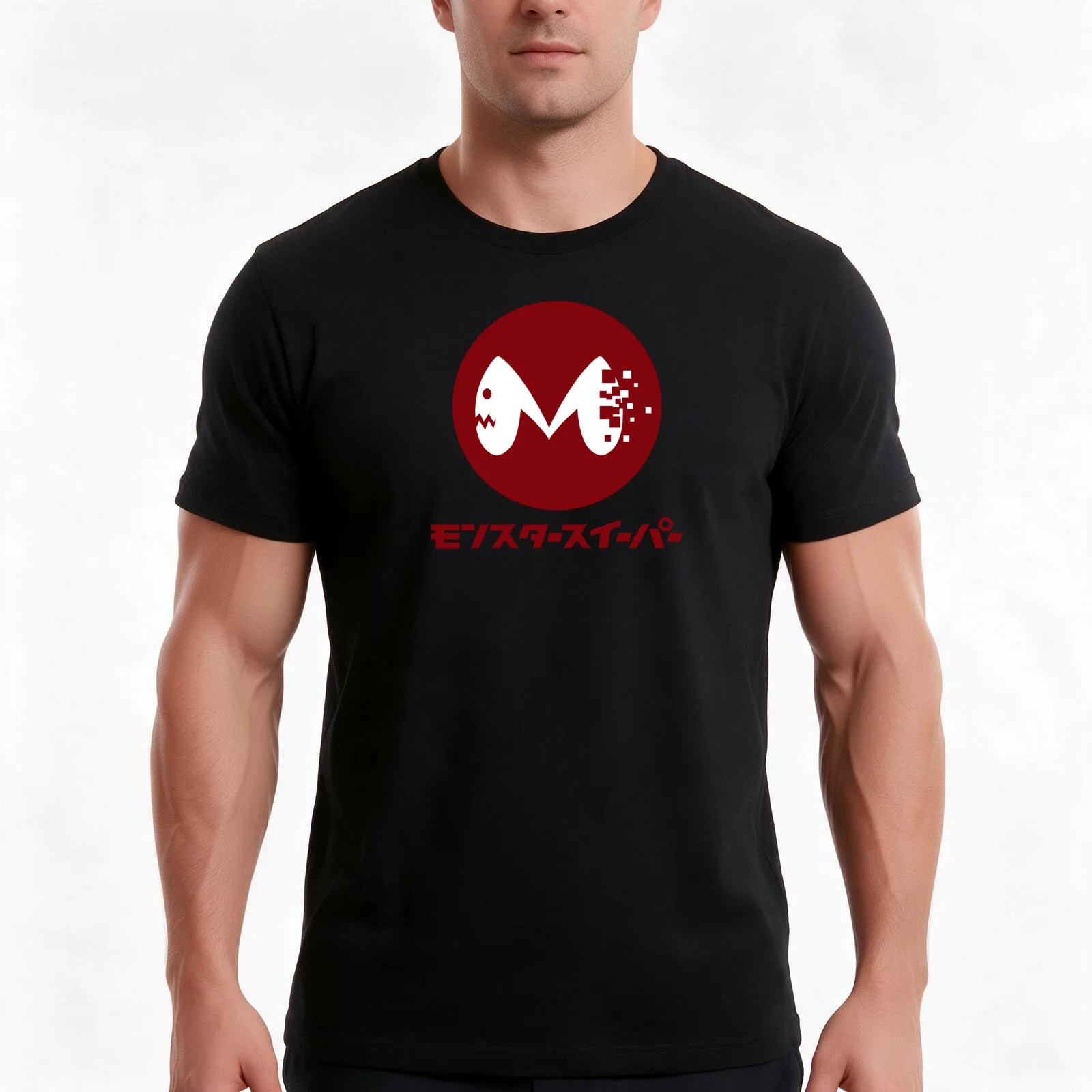 Monster Cleaner T-Shirt, Summer Casual Cotton Tee, Oversized Streetwear Tops, Vintage Graphic Print, Loose Fit Short Sleeve