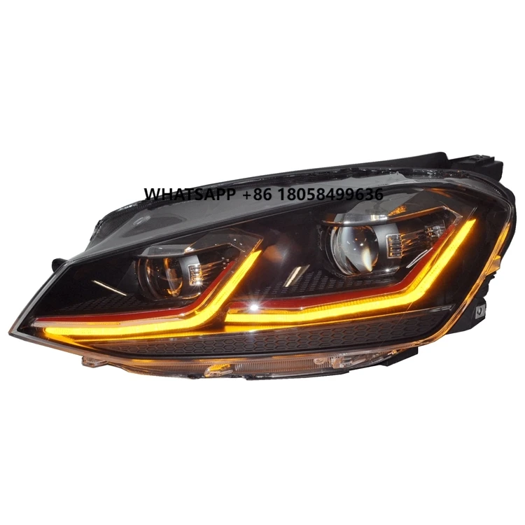 

Right Hand Drive RHD GTI Red Stripe Full LED Headlight for 2013 Golf MK7