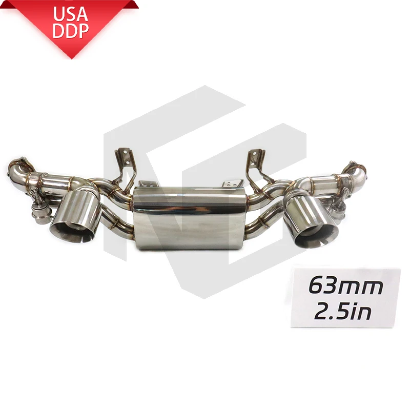 

ING new exhaust catback ss304 for Porsche 718 GT4 automatic muffler performance vacuum valve engine system