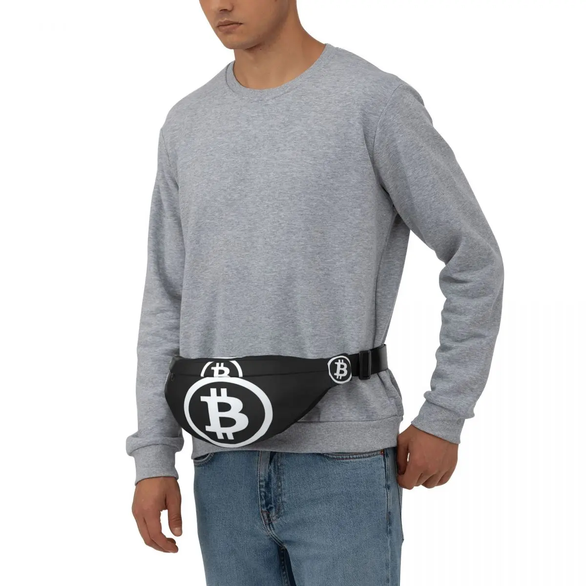 Bitcoin Btc Crypto Valuta Unisex Heuptas Multifunctionele Sling Crossbody Tassen Borst Tassen Short Trip Taille Pack
