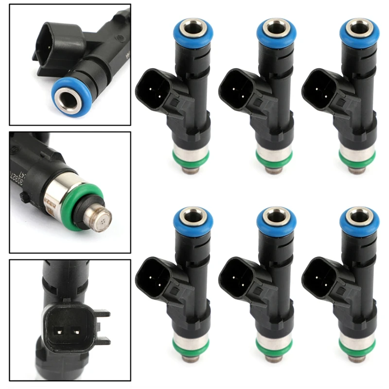 6X Fuel Injector 0280158020 For Jeep Liberty Dodge Dakota Mitsubishi Raider 3.7L 53032701AA