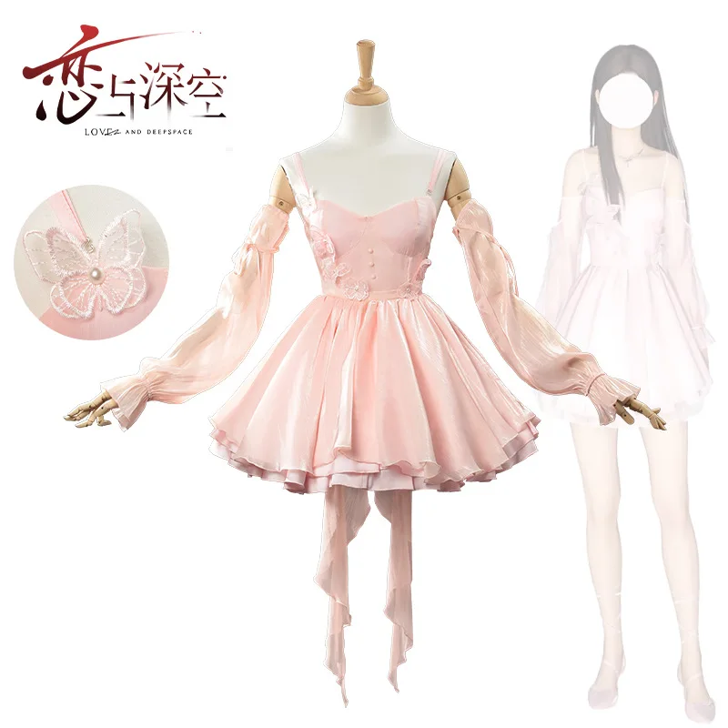 

Юбка для косплея «Любовь и глубокое пространство», геройская косплей Mc Hunter, милое розовое платье для девочек и женщин, карнавальная вечерние униформа на Хэллоуин, наряд