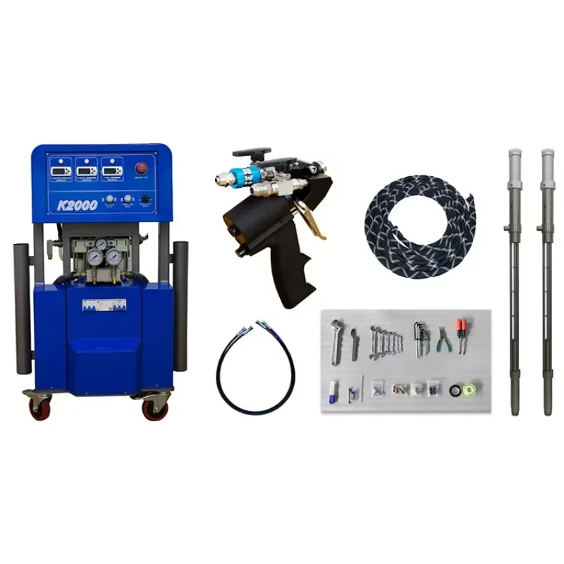 Reanin K2000 صغيرة محمولة من مادة البولي يوريثين مقاومة للماء والعزل Pu آلة رغوة الرش حقن آلة طلاء الرش للبيع #3