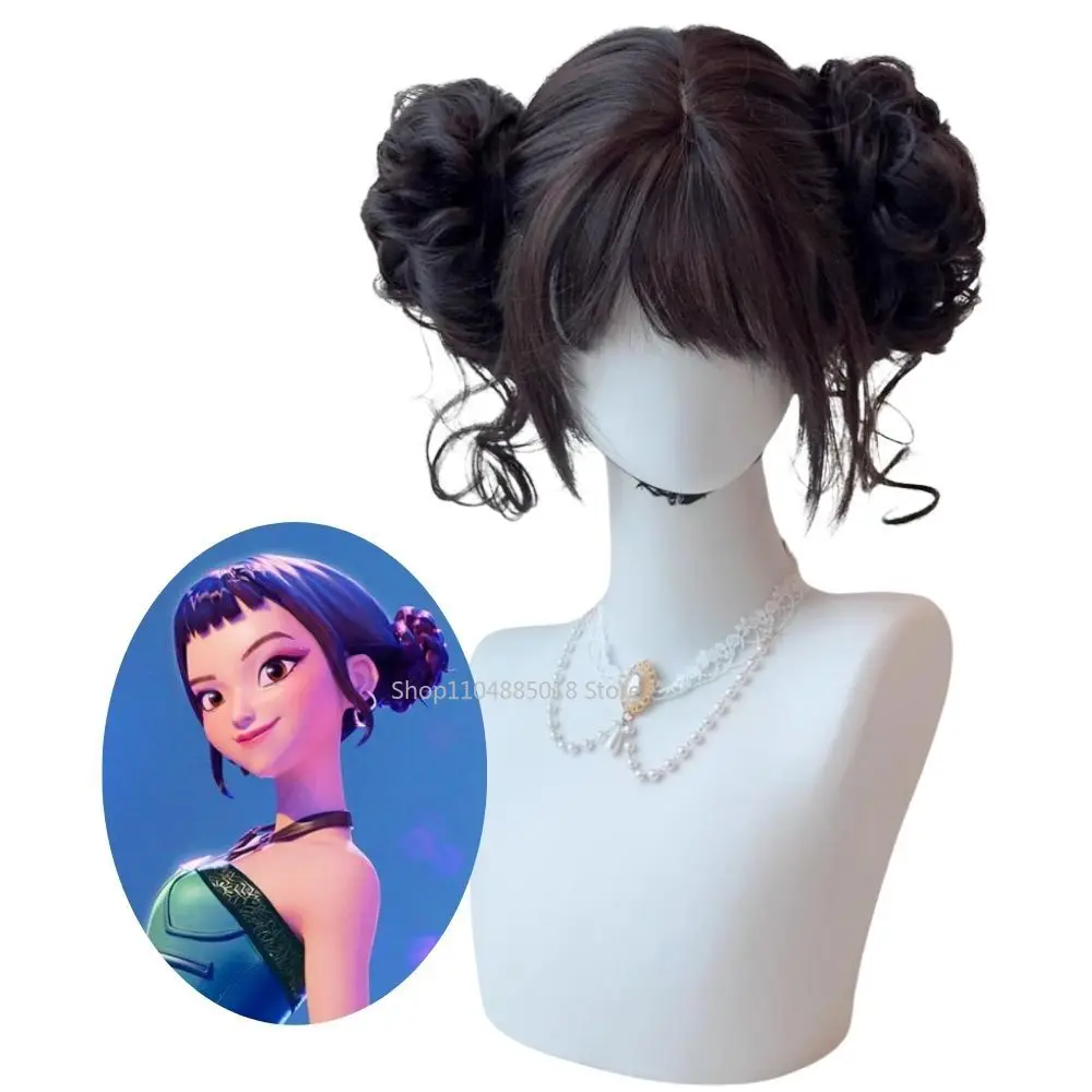 

K-Pop Zoey Demon Hunters Cosplay Wig for Women Girls Group Idol Roleplay Short Black Wigs Fantasia Halloween Costume Accessories