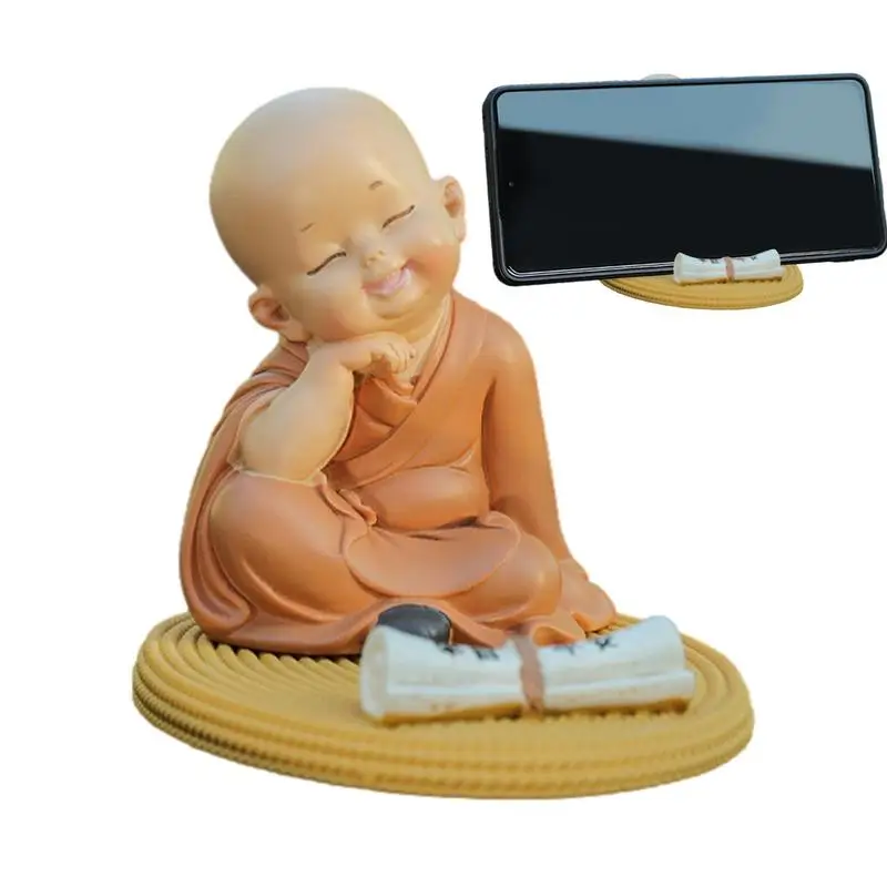 Solar Powered Bobble Shaking Head Dancing Toy Buddhist Monk Doll Figurines Statues Car Dash Board Decorations  Novelty Figurines