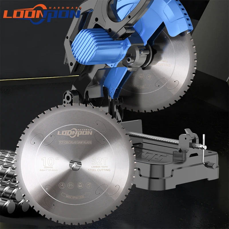 Loonpon Metalltrennscheibe 185/254/355 mm Hartmetall-Kreissägeblatt für Stahl, Eisen, Aluminium, Metallschneideblatt – Detail 19