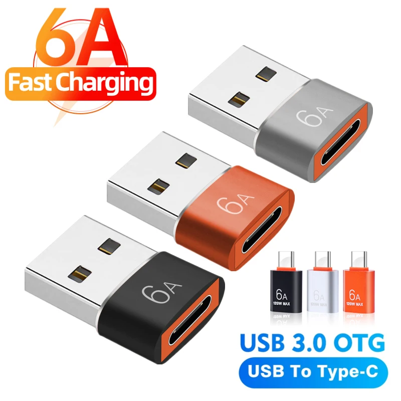 

6A USB C OTG Adapter Type C To USB 3.0 Adapter for Mobil Phone Male To Female USB C Converter USB Type-C Converter for PC Laptop