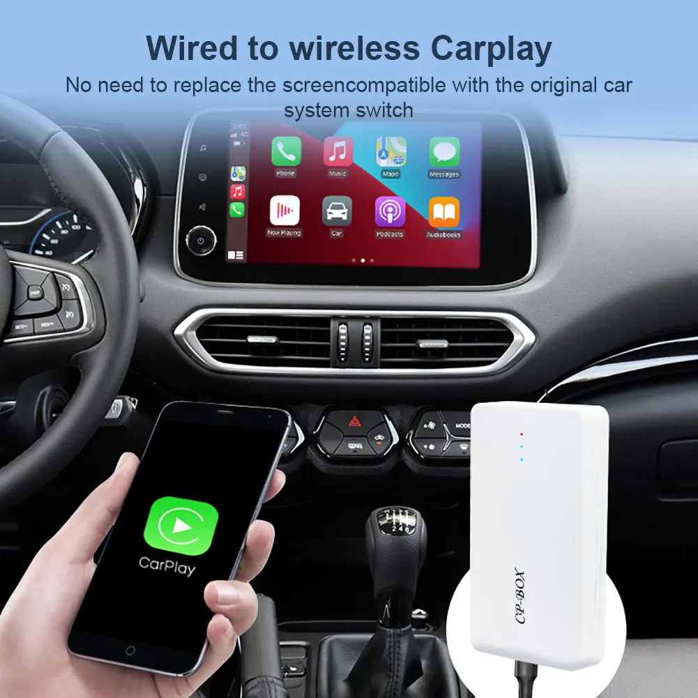 3 In 1 Andoroid Carplay Ai Box Adapter Bedraad/Draadloze Android Auto Multimedia 4-Core Voor Youtube Netflix Carplay Snelle Verbinding