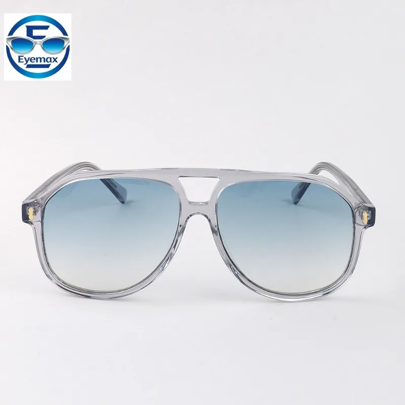 

Солнцезащитные очки-авиаторы оверсайз из ацетата для мужчин и женщин, с градиентными синими линзами, защита от УФ400, модные ретро-очки для вождения, большая оправа