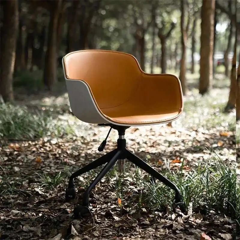 

Nordic Plastic Office Chairs For Office Furniture Comfortable Sedentary Study Desk Chair Lift Swivel Backrest Computer Chair CN