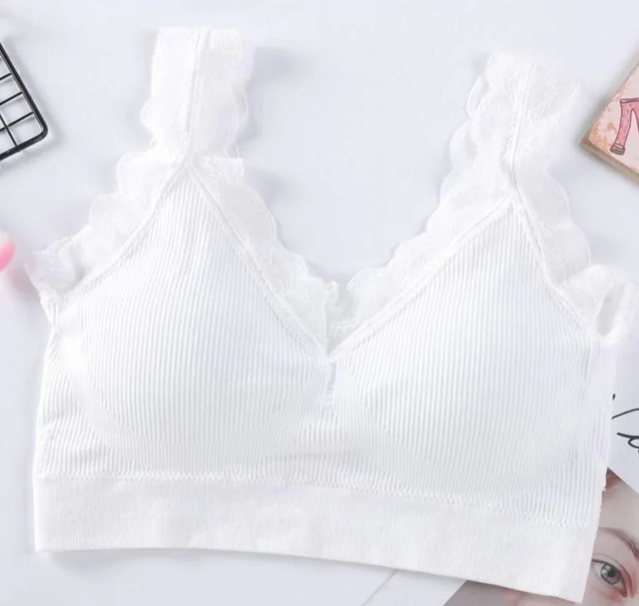 Kobiety Seksowne Koronkowe Topy Biustonosze Bezszwowy Bralette Push Up Miękka Wyściełana Bielizna Kamizelka Kobieta Wygodny Bezprzewodowy Sportowy