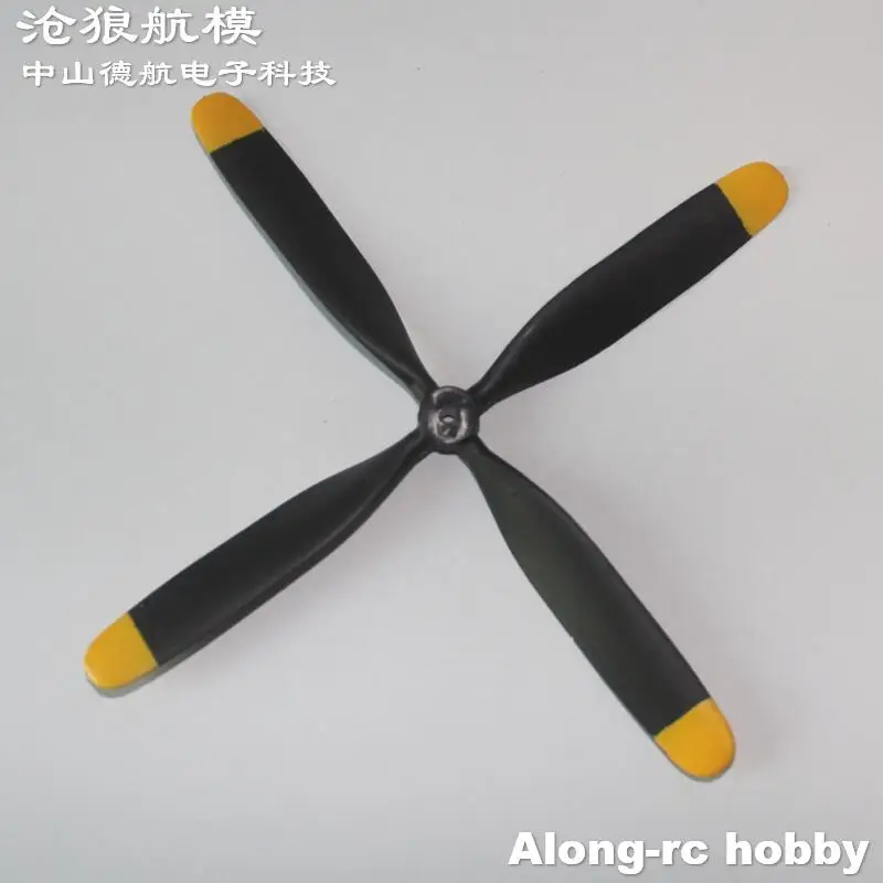 3pcs 170mm 4 blades Propeller for  RC Airplane  Plane Spare Part Volantex rc P51  750mm Wingspan  Park Flyer P-51 Mustang  768-1