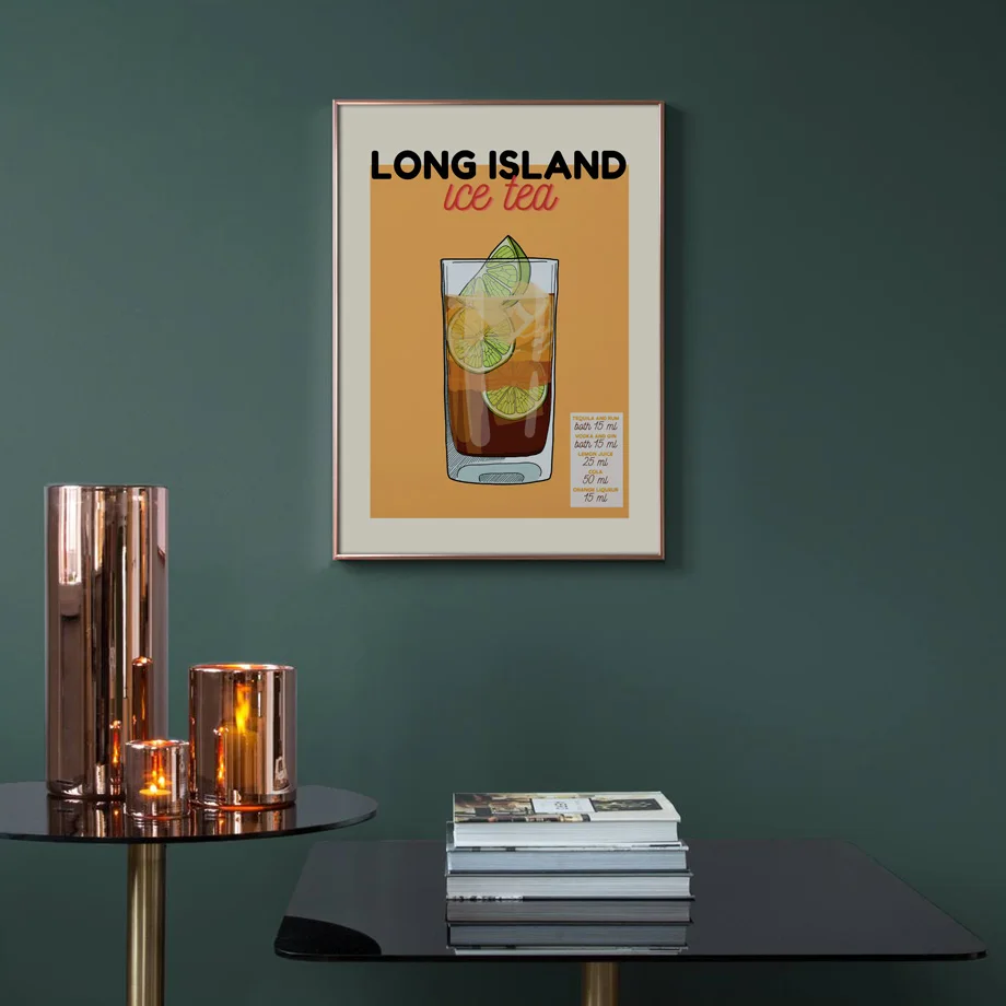 Long Island Ice Tea Margatita Cocktail Nordic Posters And Prints Wall Art Canvas Painting Wall Pictures For Living Room Decor