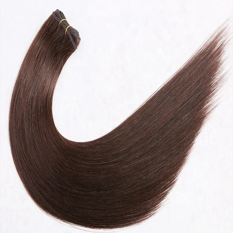 Real trama do cabelo humano feixes de cabelo em linha reta europeu remy extensão do cabelo humano natural 100g pode cabelo encaracolado tece