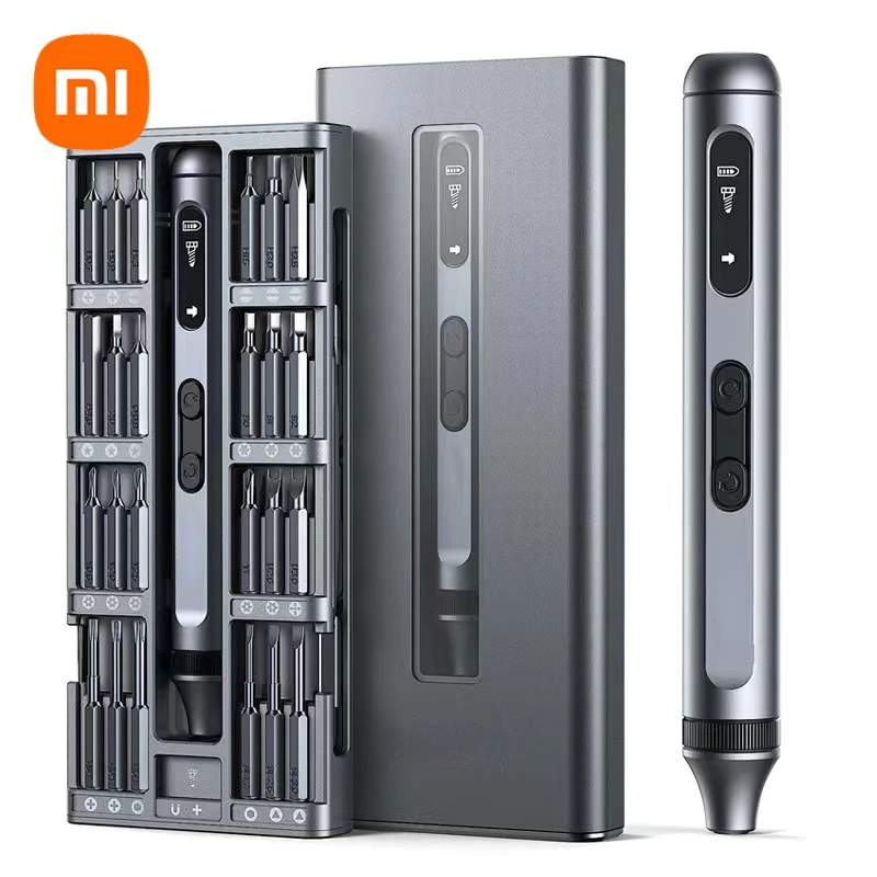 Xiaomi Precision Conjunto de Chave de Fenda Elétrica tipo c Chave de Fenda sem Fio de Carregamento Rápido Ferramenta Elétrica Doméstica Silenciosa e Durável