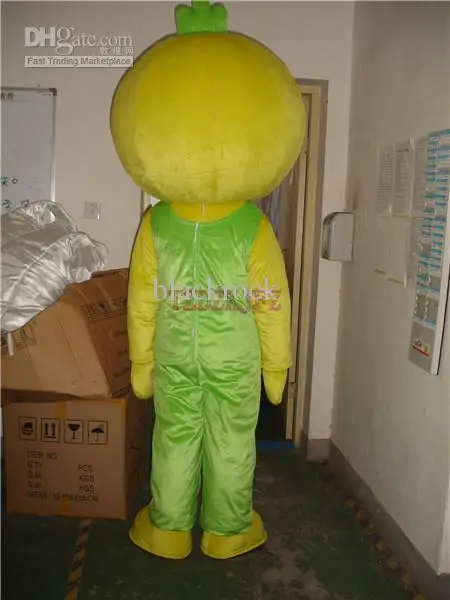 New Adult Hot Sale Foam Cute Green Lemon Fancy Cartoon Mascot Costume Plush Christmas Fancy Dress Halloween Mascot Costume