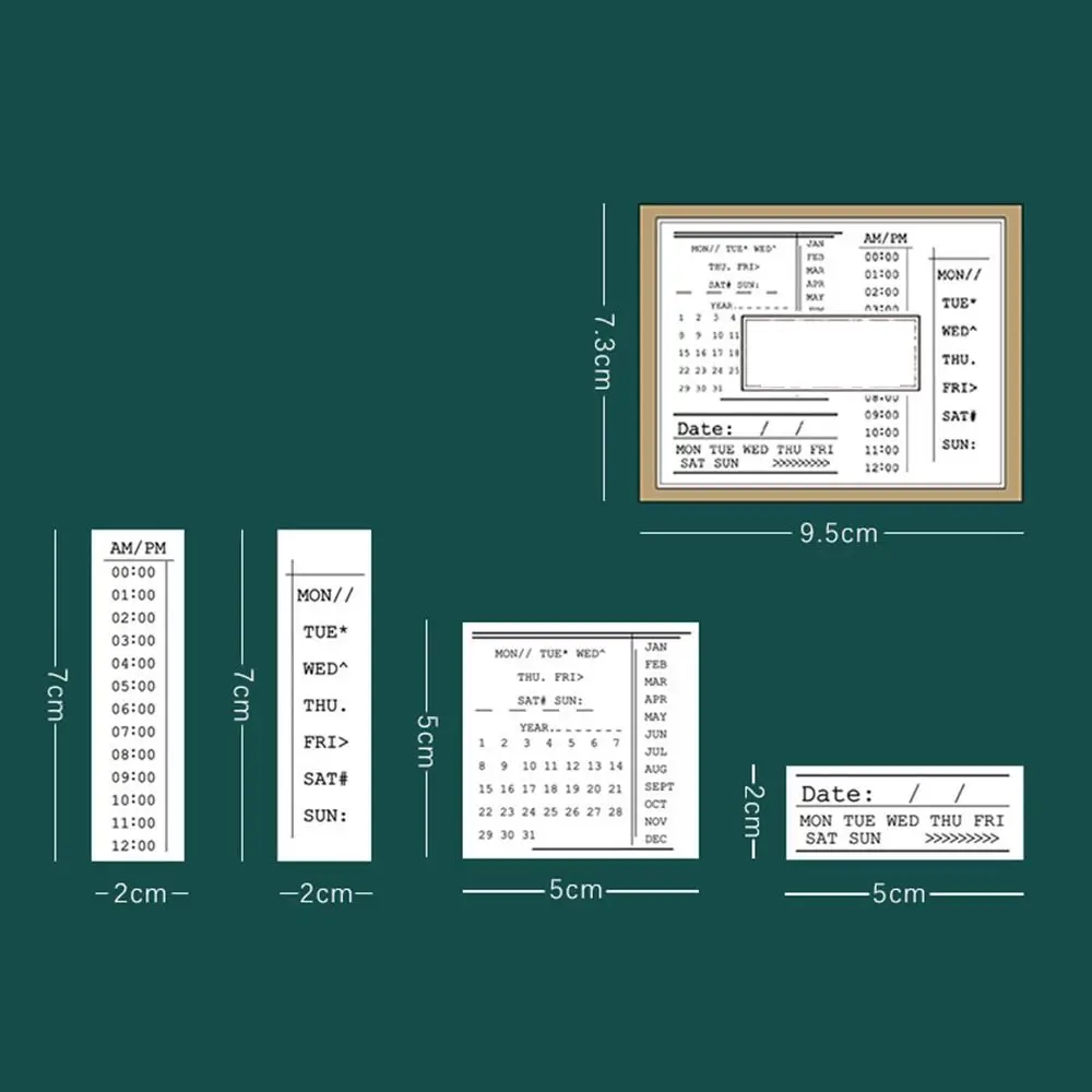 Podstawowa funkcja dziennika zestaw znaczków DIY dekoracja miesięczny harmonogram drewniany Plan dzienny Scrapbooking papeteria Do zrobienia lista