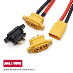 30A XT90NE Lithium Battery Charging Plug Fixed Female Head Welded Type Gold-plating XT90 Terminal Male New Energy Connector
