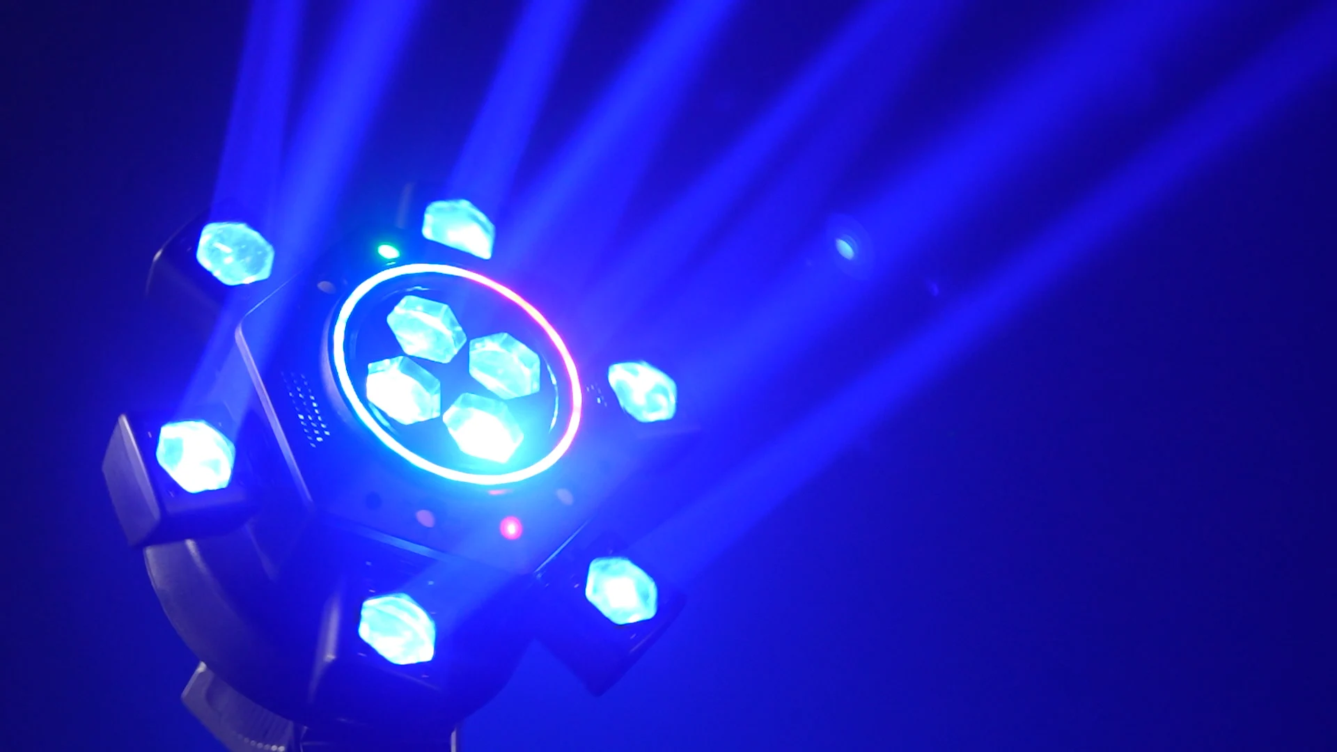 Fernbedienbare Moving-Head-Lichtanlage mit 6 Armen, RGBW-Beam, Strobe, Laser, DMX512-Bühnenbeleuchtung für DJ, Disco, KTV – Detail 19