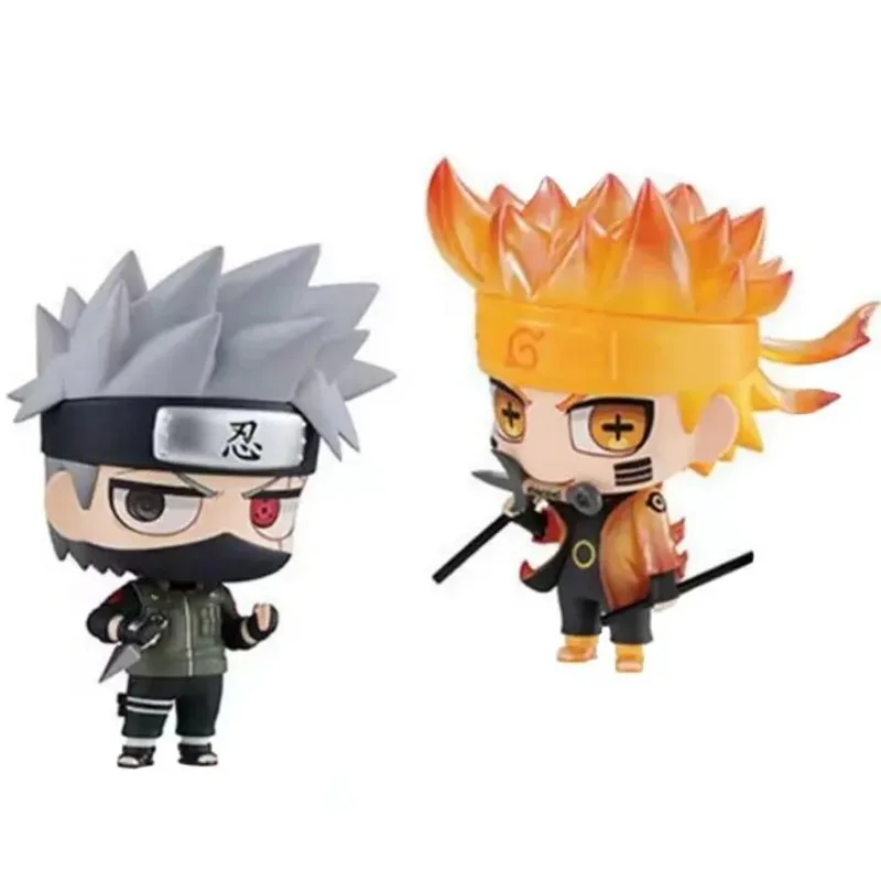 ♠ 6 piezas/set de figuras de anime Naruto Shippuden: Hinata, Sasuke, Itachi, Kakashi, Obito. Figuras de acción versión Q de PVC, juguetes, muñecos, regalo para niños.