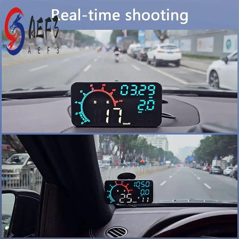

AEF3-G11 HUD Head-Up Display GPS Car Display Speeding Alarm Driving Speed Universal Black Easy To Use