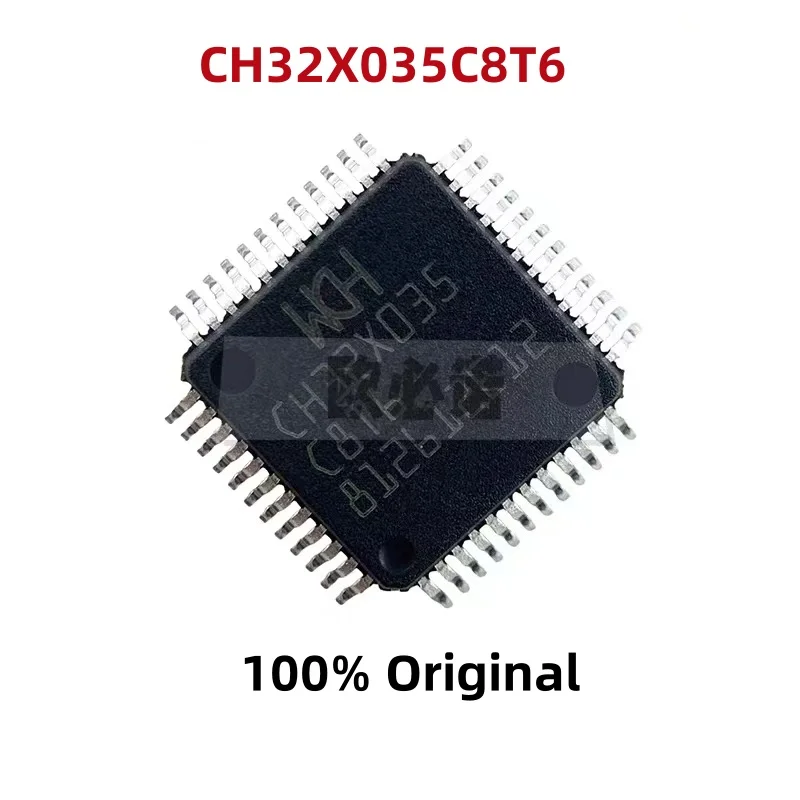 5PCS 100% New CH32X035C8T6 CH32V203C8T6 CH32F203C8T6 LQFP-48 Brand New Original Chips ic