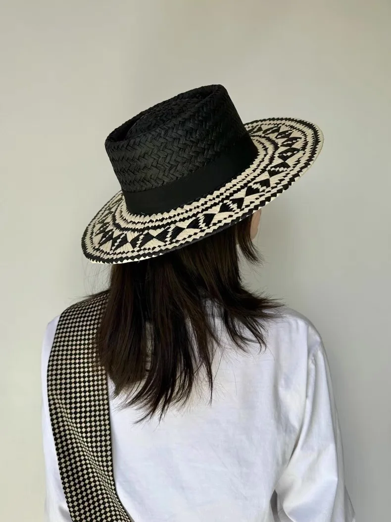 Vintage Mode Sommer Boho Stil Casual handgemachte breite Krempe Sonnenhut für Frauen und Männer Caps Urlaub Strand Sonnenhut Designer Hüte – Detail 16
