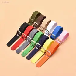 Canvas Sport Watchband Colorful Nylon Weave Strap For Perlon Wrist Band Bracelet Watch Accessories Belt 14mm 16mm 18mm 20mm 22mm