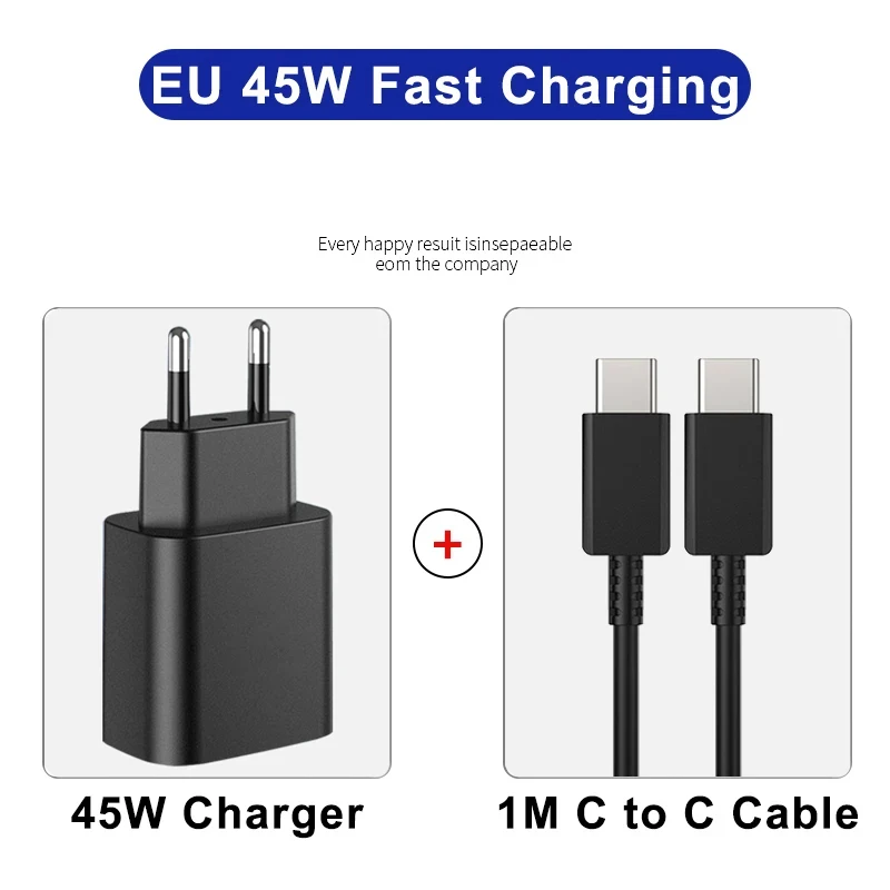 Für Samsung PD 45W Superschnelles Ladegerät Für Samsung Galaxy S25 S24 S22 S23 Ultra A56 A55 5G Typ-C Schnellladekabel Telefonadapter