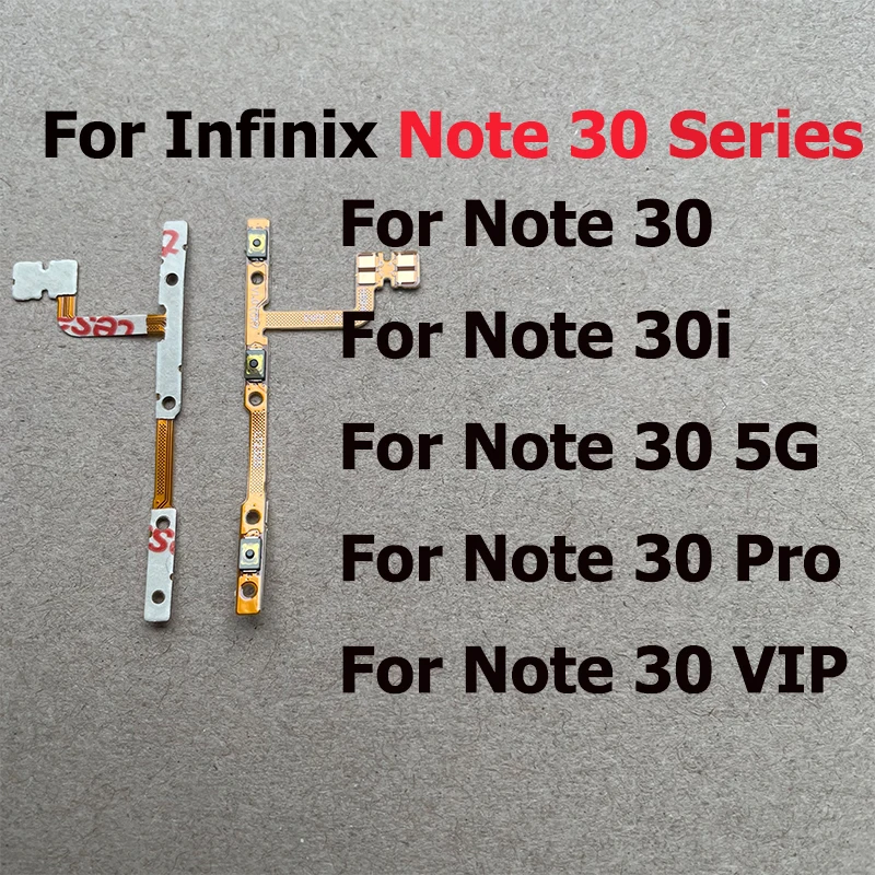 New For Infinix Note 30 30i Pro VIP 5G Volume Power Button Power Volume Side Keys Buttons Switch Flex Cable