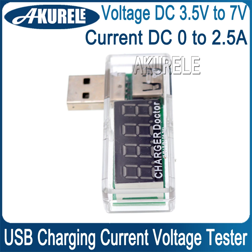 الرقمية USB موبايل قوة شحن جهاز قياس الجهد الكهربائي الحالي متر صغير شاحن يو اس بي طبيب الفولتميتر مقياس التيار الكهربائي بدوره إضاءة ليد شفافة