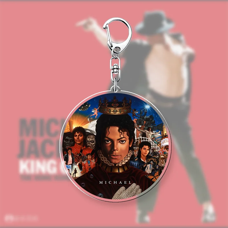 Double-sided Acrylic Keychain, Michael Jackson Pendant