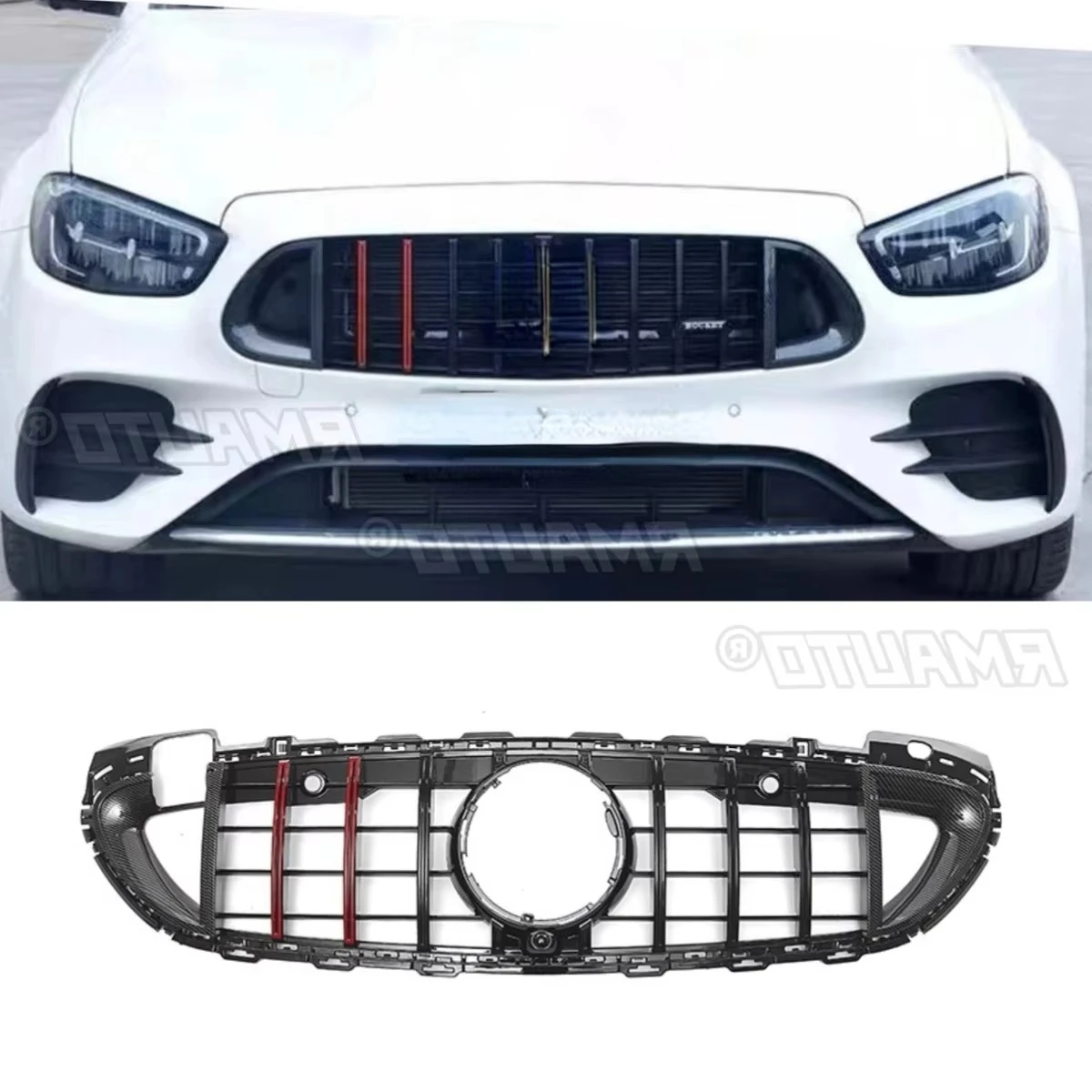 

Для Mercedes Benz C-Class W206 2022-2024 автомобильный бампер гриль декоративные полоски гоночная решетка комплект кузова передний бампер гриль внешний